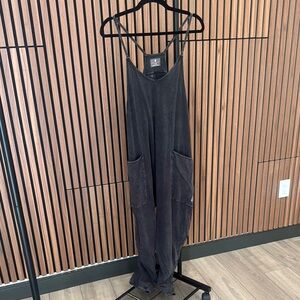Free People Movement Hot Shot Onesie - Washed Black